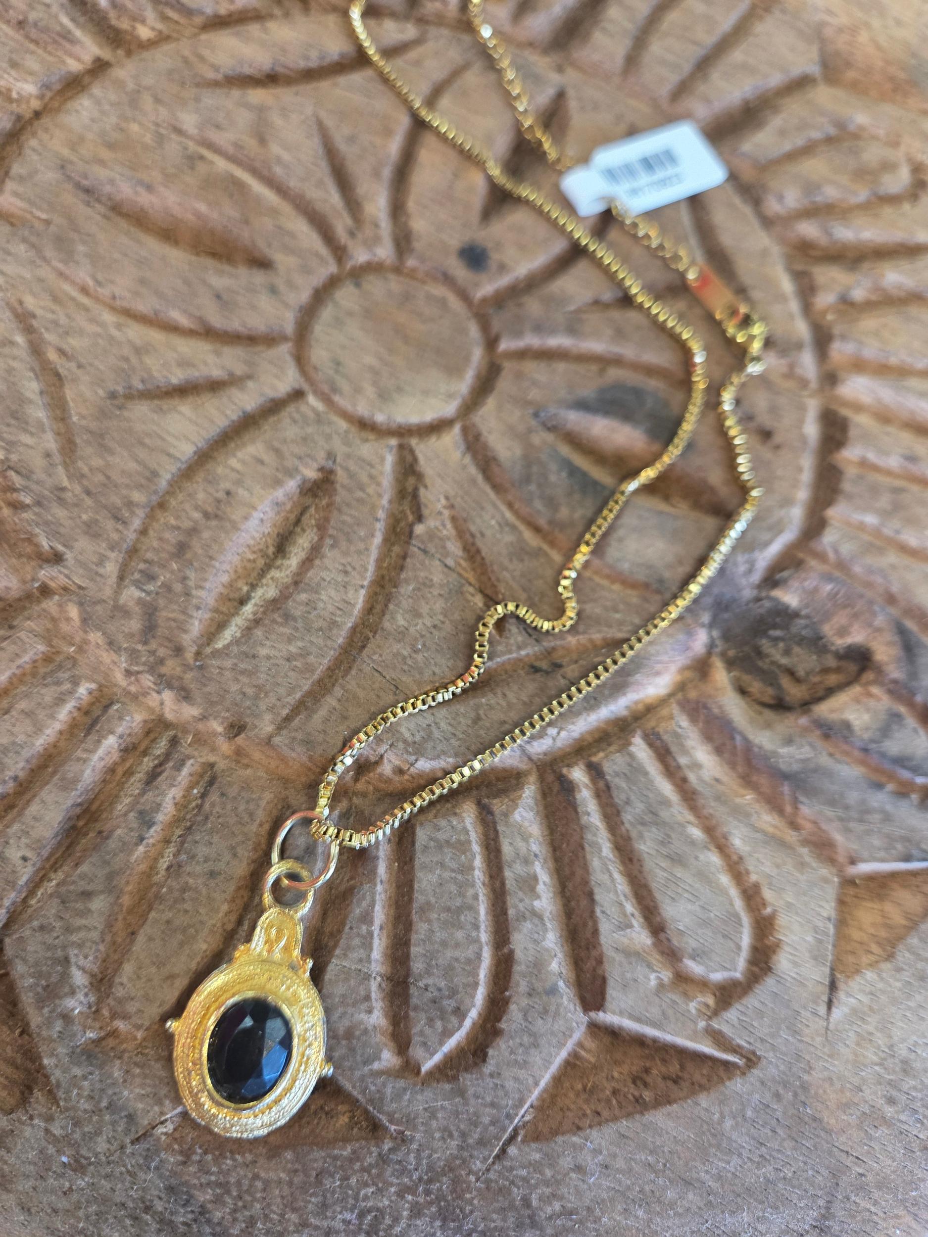 Vintage Inspired Onyx Necklace Product Image