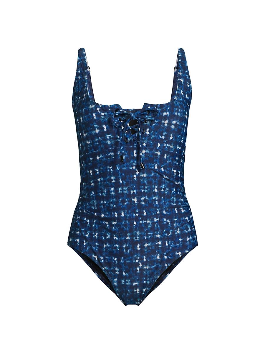 Womens Denim Noir Taylor One-Piece Swimsuit Product Image