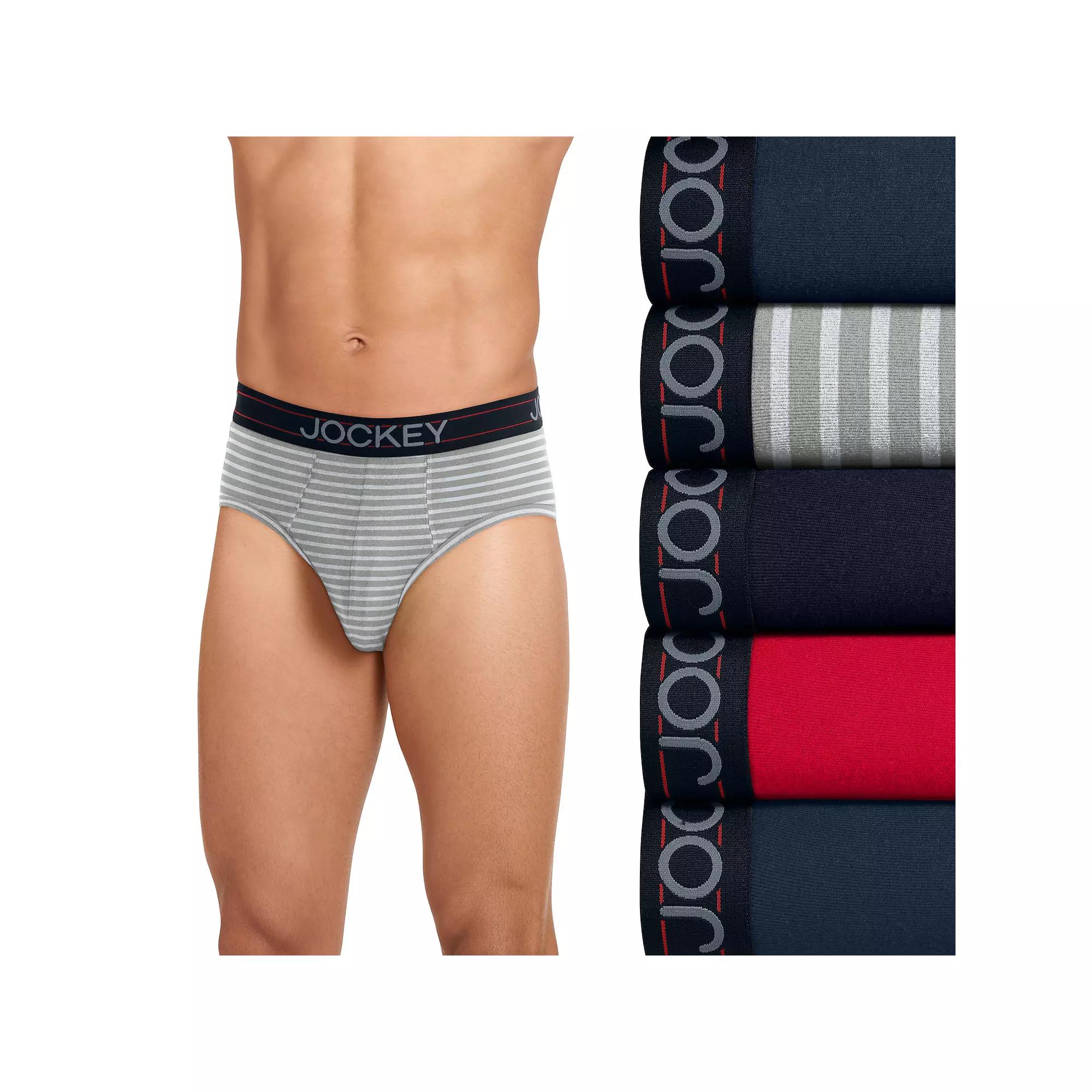 Men's Jockey® 5-Pack Lightweight Cotton Blend Brief,  Product Image