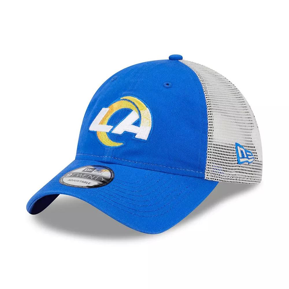 Men's New Era Royal/Natural Los Angeles Rams Loyal 9TWENTY Trucker Snapback Hat, Blue Product Image