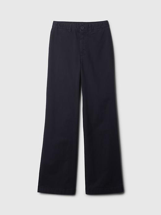 High Rise Stride Wide-Leg Ankle Khakis Product Image