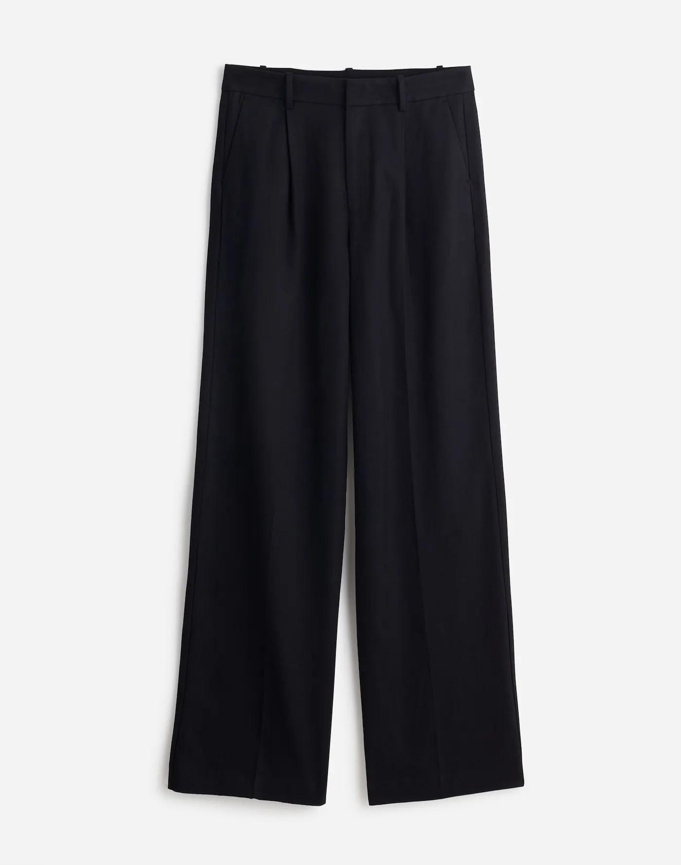 Petite Slouchy Straight Pants in Drapey Twill Product Image