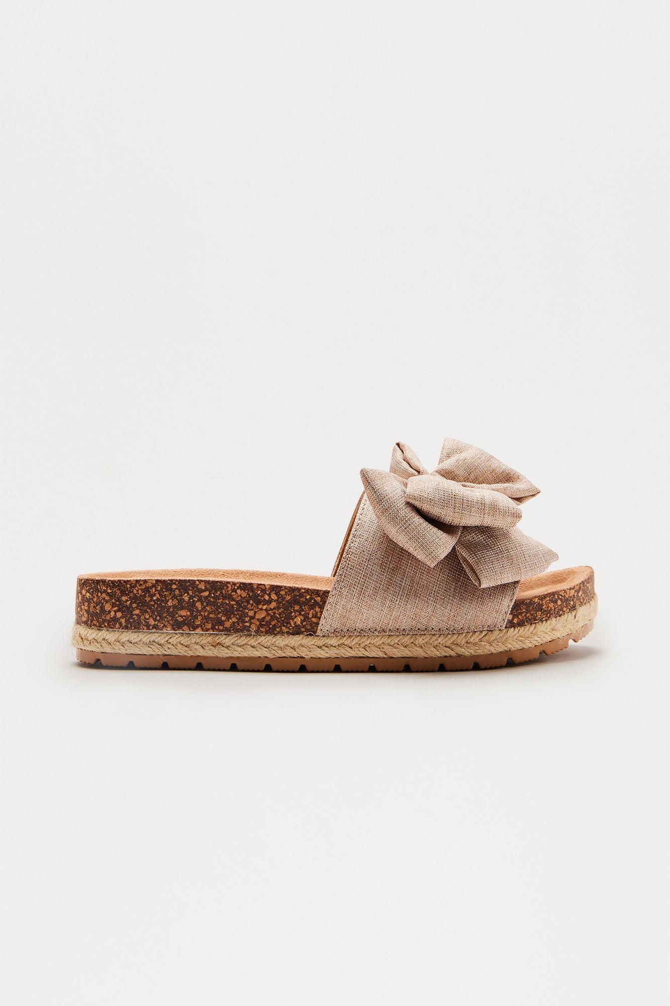 Tropica Bow Sandals - Gold Product Image