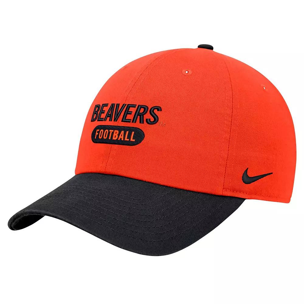 Men's Nike Orange Oregon State Beavers Colorblock Club Adjustable Hat Product Image