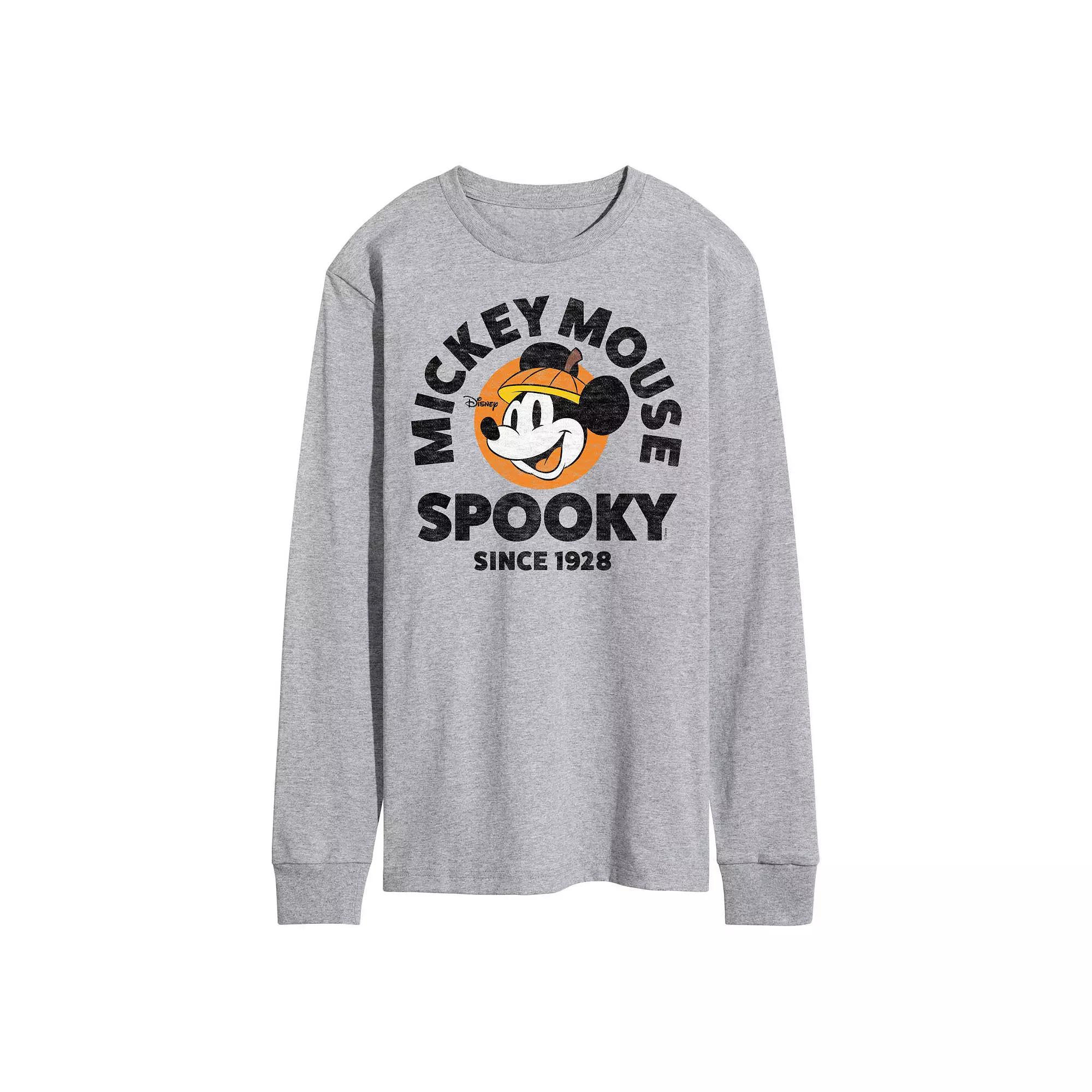 Disney's Mickey Mouse Men's Spooky Since 1928 Long Sleeve Graphic Tee,  Product Image