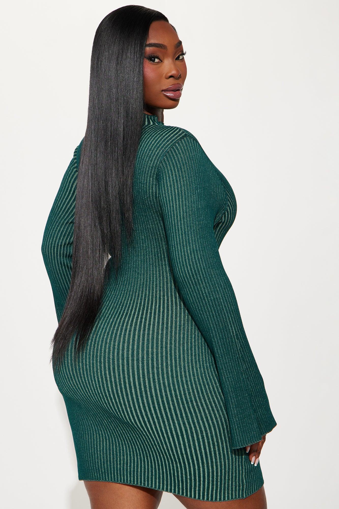 Josephina Sweater Mini Dress - Hunter Product Image