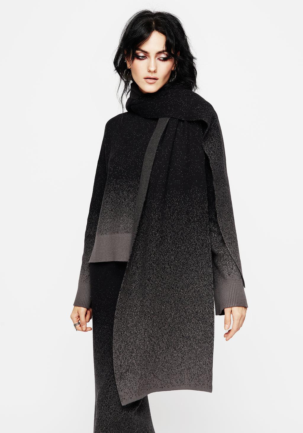 Nightjar Ombre Knit Mermaid Maxi Skirt Product Image