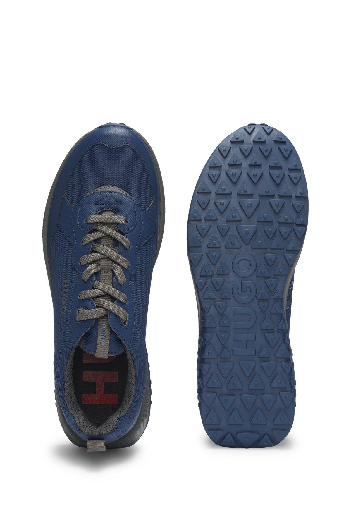 Mixed-material trainers with logo-tape trim Product Image