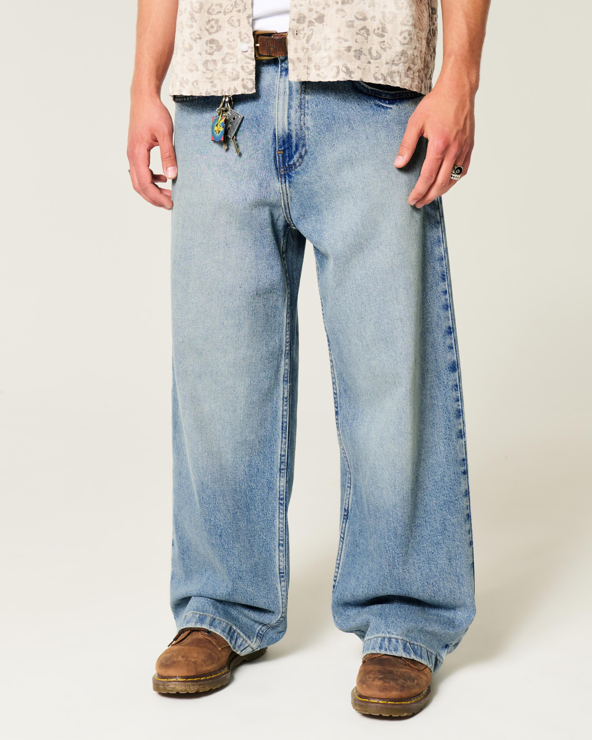 Medium Wash Super Baggy Jeans Product Image