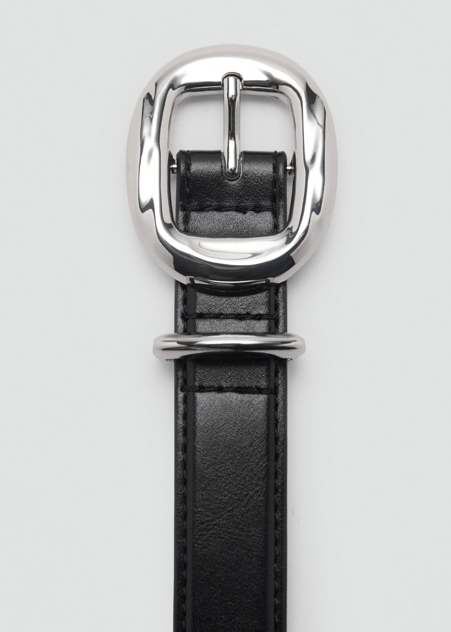 Rounded buckle belt - Women | MANGO USA Product Image