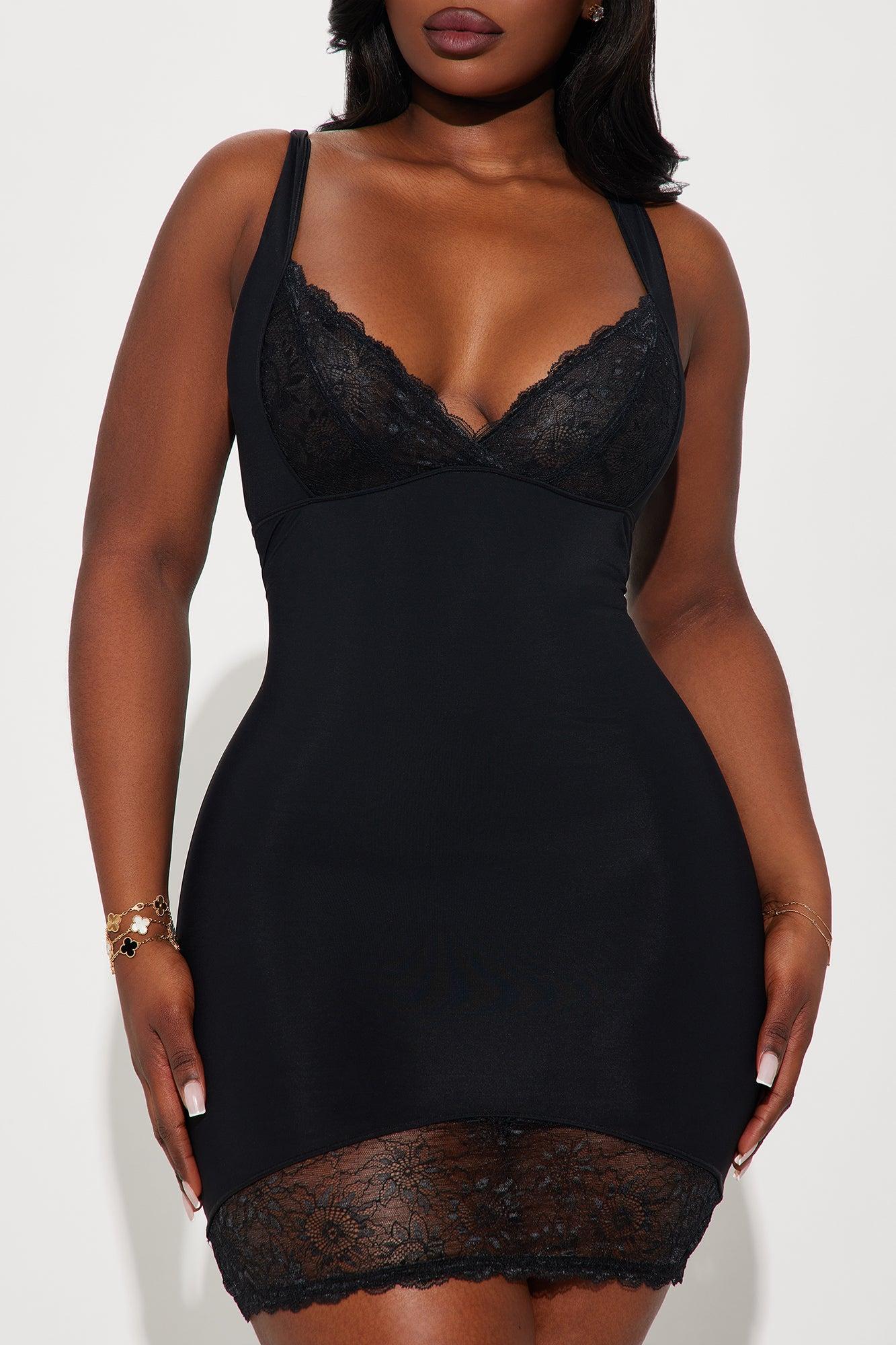 Tammy Slimming Slip Dress Shapewear - Black Product Image