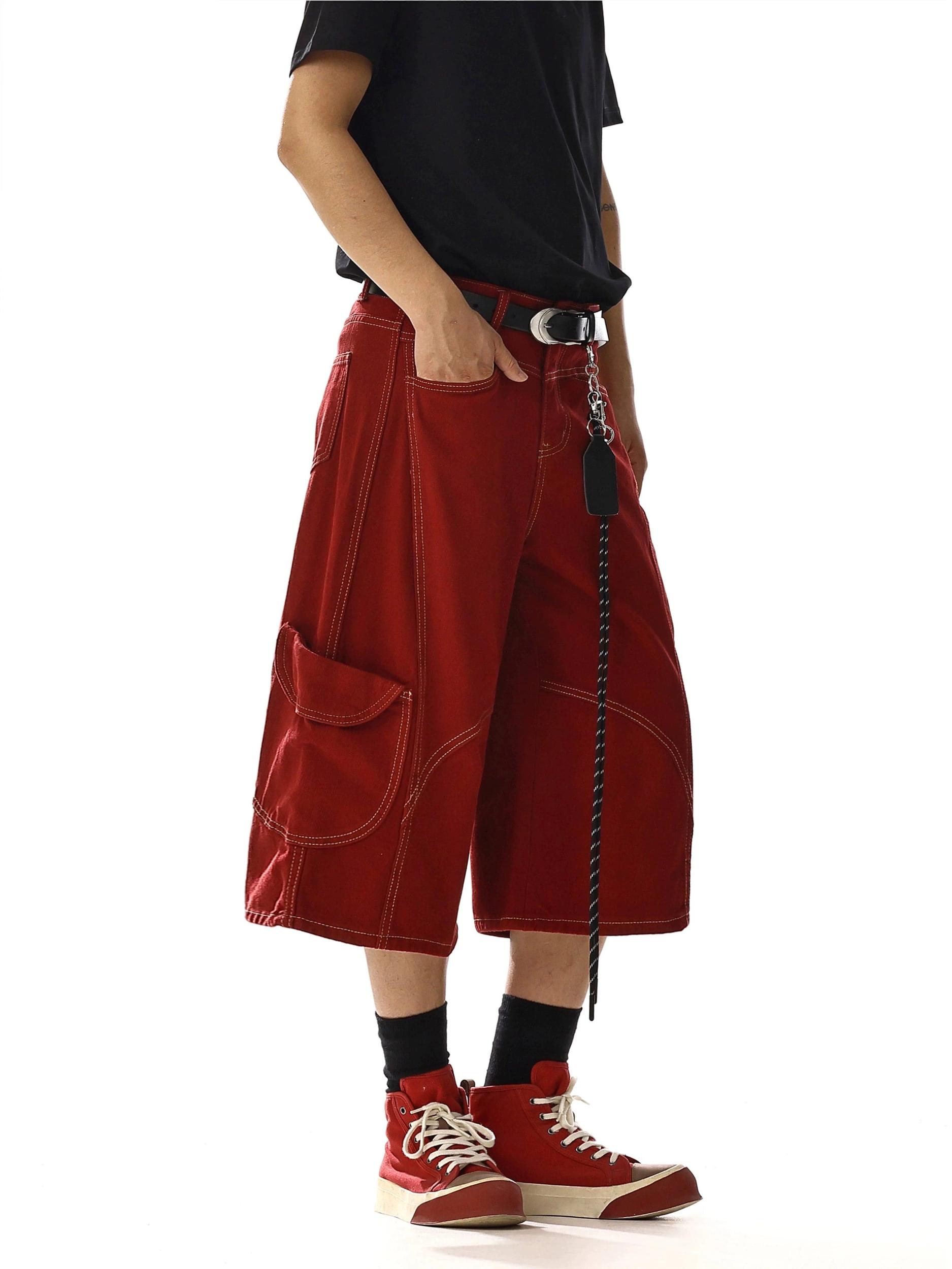 RT No. 18226 RECONSTRUCTED DENIM CARGO SHORTS Product Image