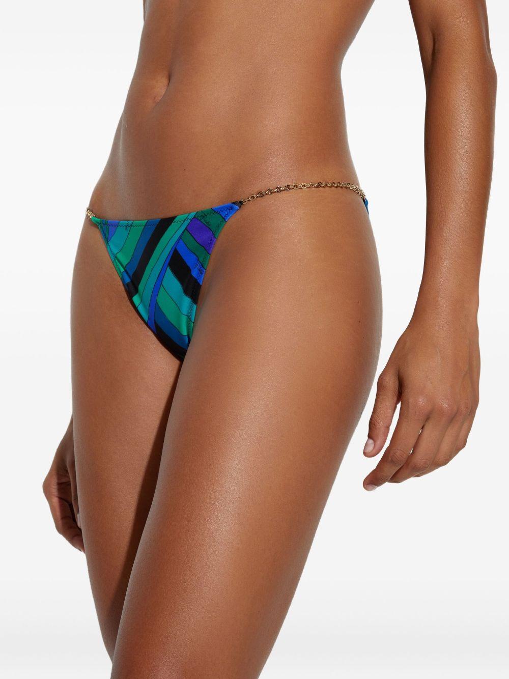 Iride-print triangle bikini bottom Product Image