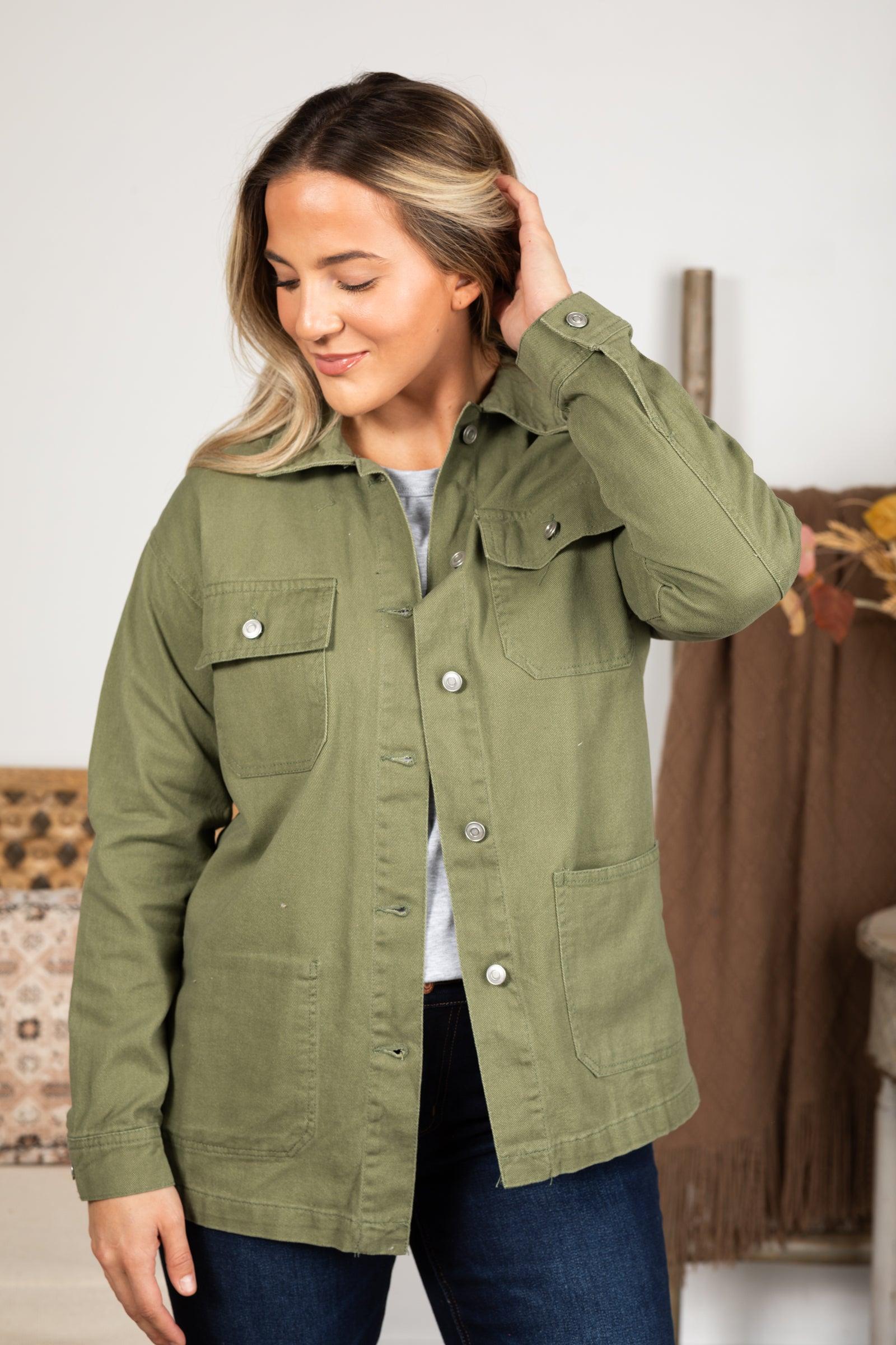 Denim Jacket With Double Front Pockets Product Image