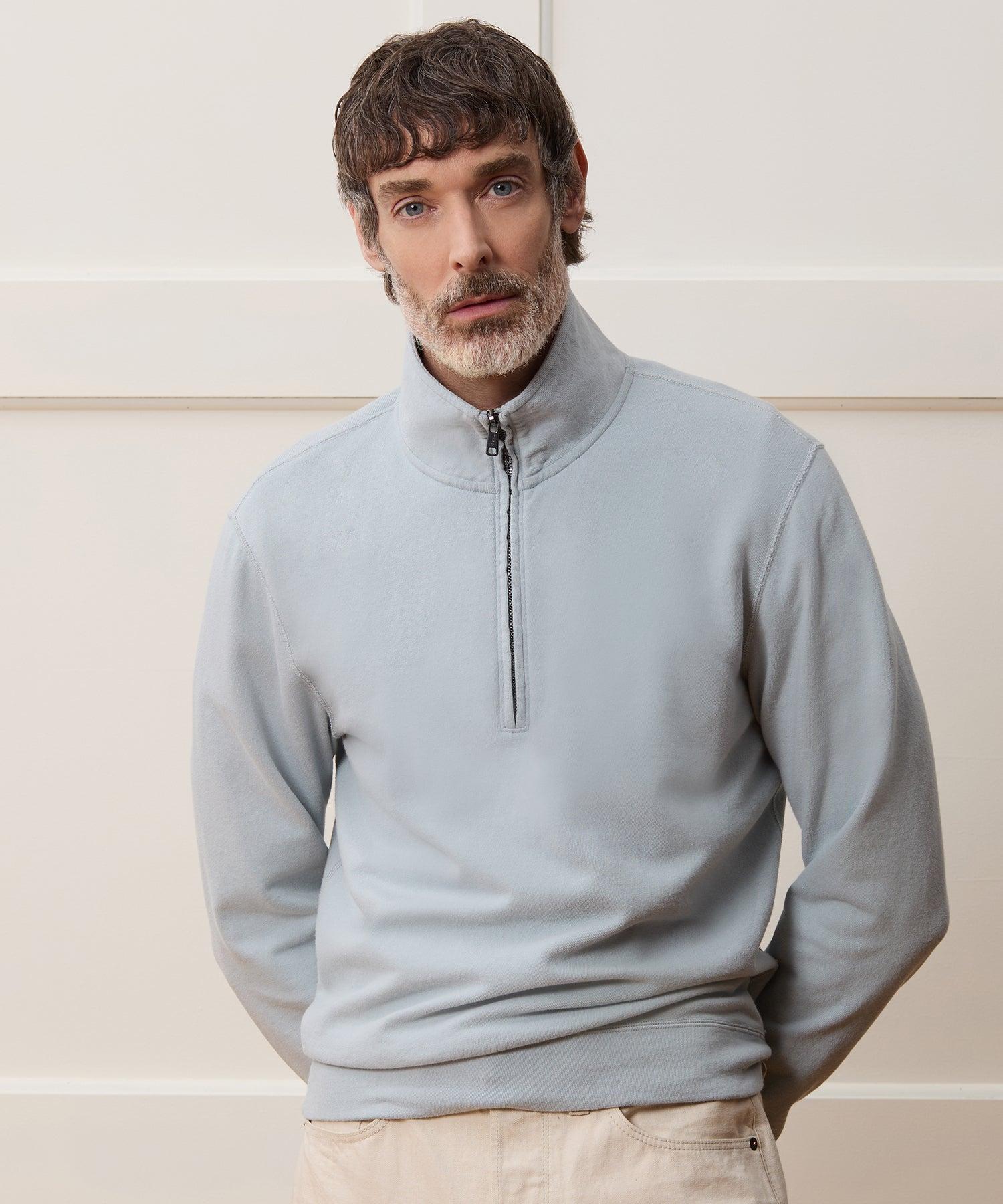 Lightweight Terry Cloth Quarter-Zip Product Image