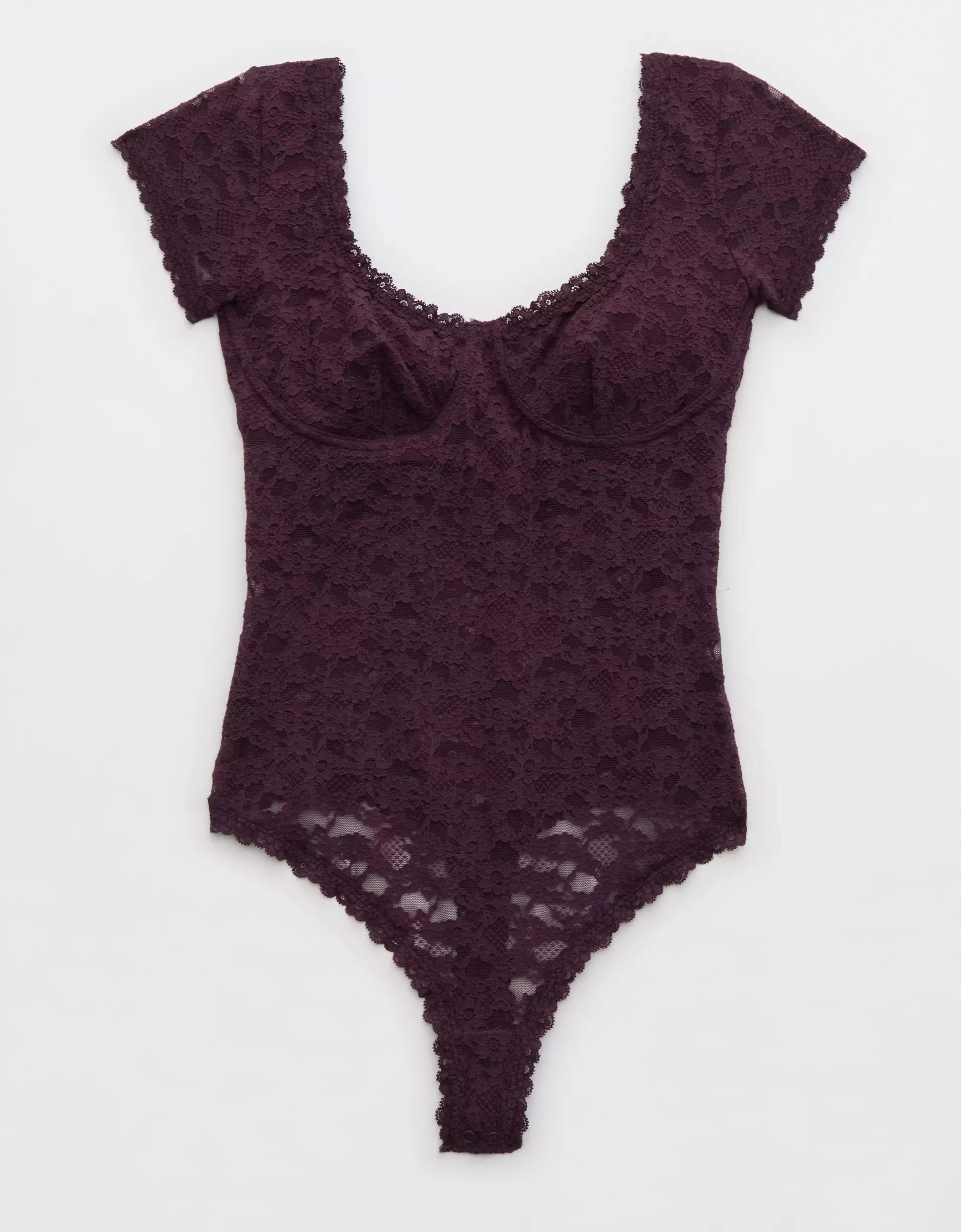 Show Off Vintage Lace Short Sleeve Bodysuit Product Image