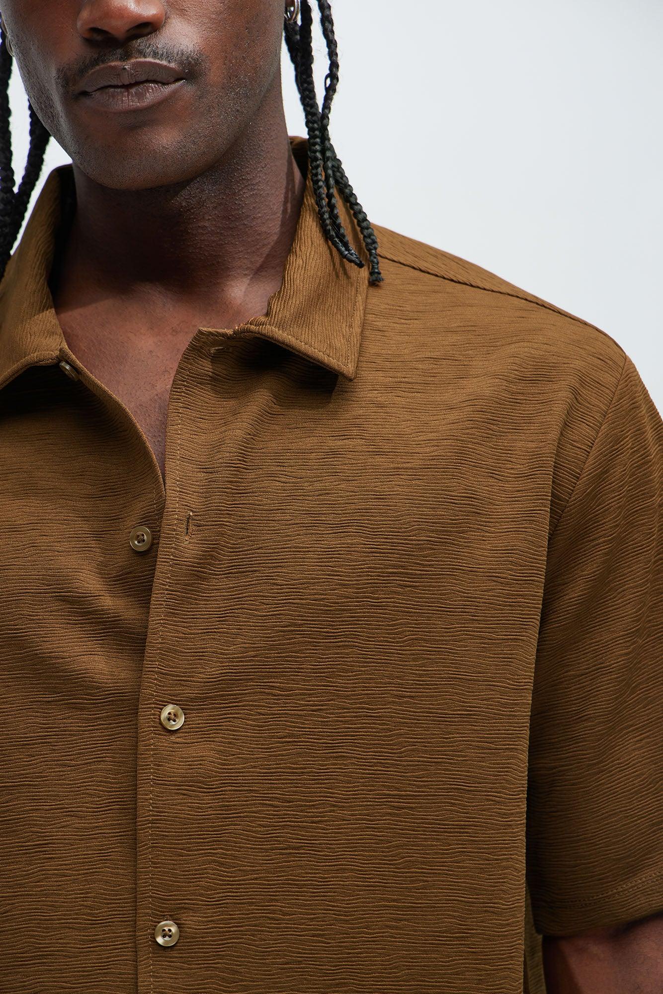 Blaze Textured Shirt - Brown Product Image
