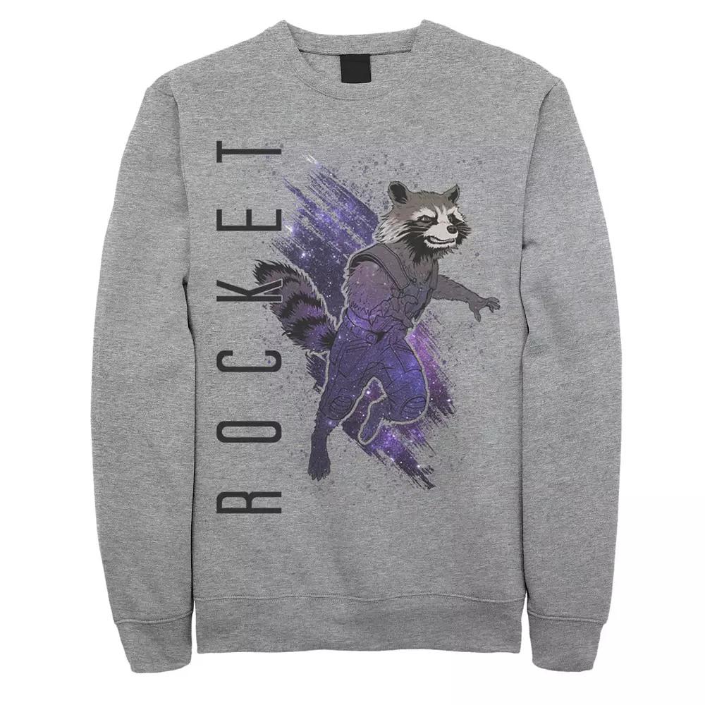 Men's Marvel Avengers Endgame Rocket Painted Galaxy Graphic Fleece Pullover,  Product Image