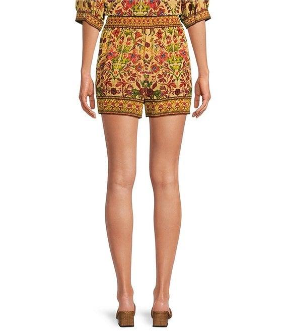 A Loves A Woven Floral Print High Rise Tassel Tie Coordinating Shorts Product Image