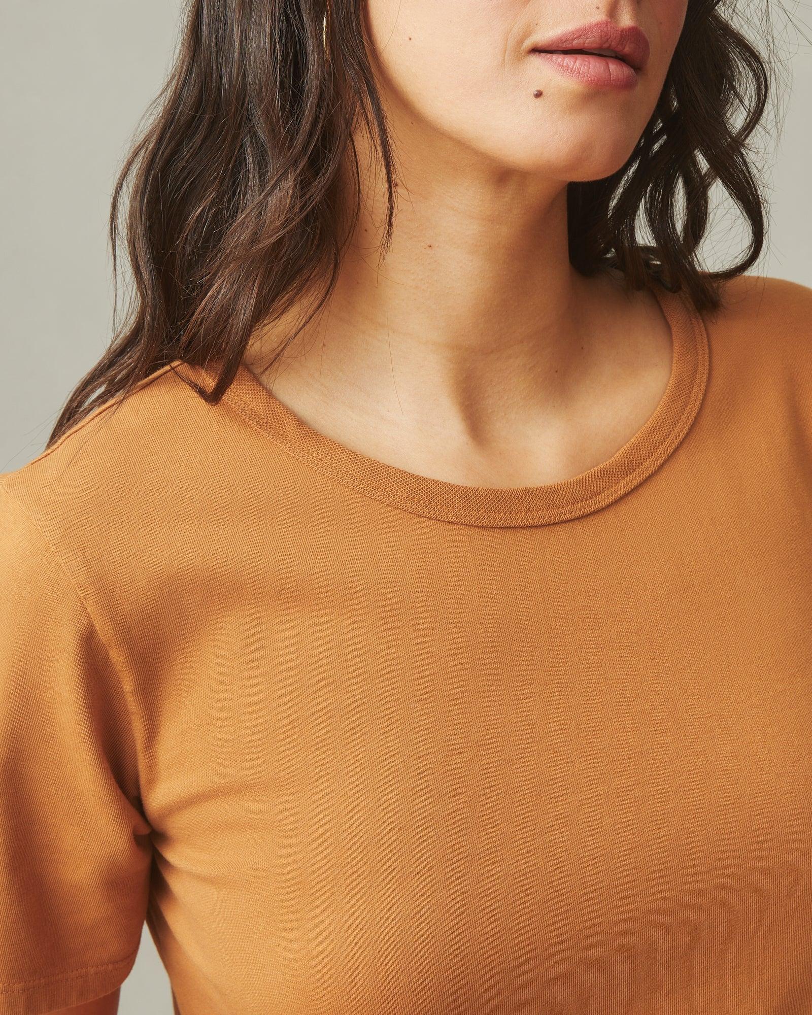 Women's T-Shirt Dress - Cashew Product Image