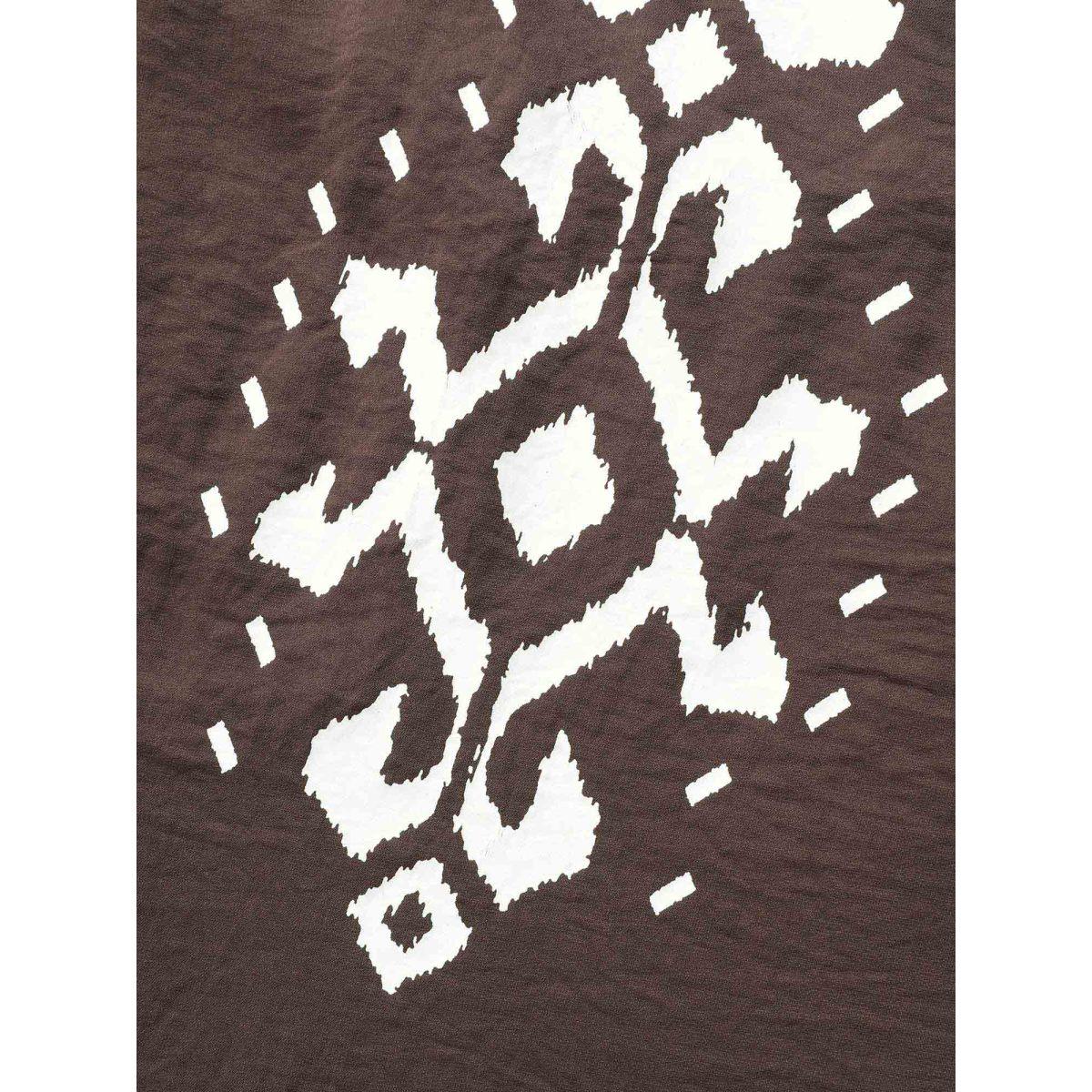 Plus Size Fringed Hem Elastic Waist Midi Dress DarkBrown Women Resort Tassels Non Sleeveless Curvy BloomChic 14-16/1X Product Image