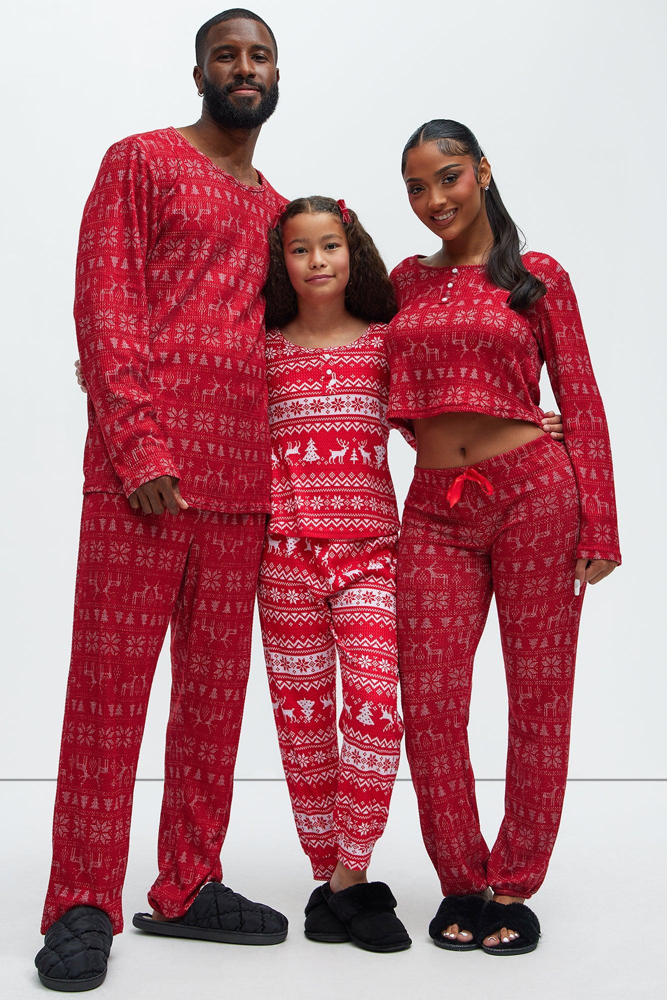 Holiday Feeling Christmas Holiday PJ Set - Red Product Image