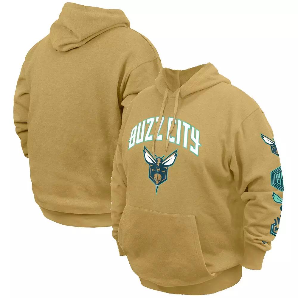 Men's New Era Tan Charlotte Hornets Big & Tall 2023/24 City Edition Pullover Hoodie, Size: 3XB, Chr Team Product Image