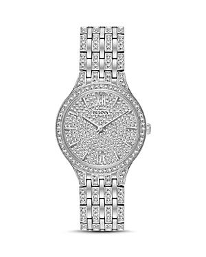 Bulova Womens Crystal Stainless Steel Watch - 96L243, Multicolor Product Image
