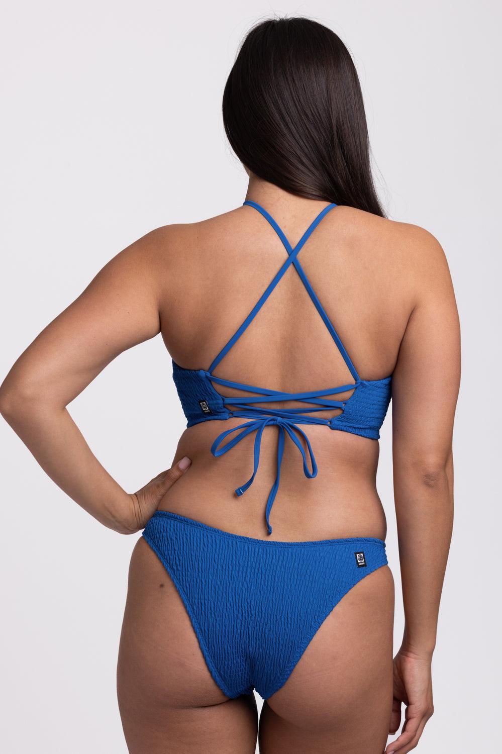 Kelia Smocked Bikini Bottom - Palm Female Product Image