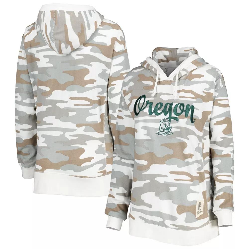 Women's Pressbox Camo Oregon Ducks San Pablo Pullover Hoodie, Size: Small, Green Product Image