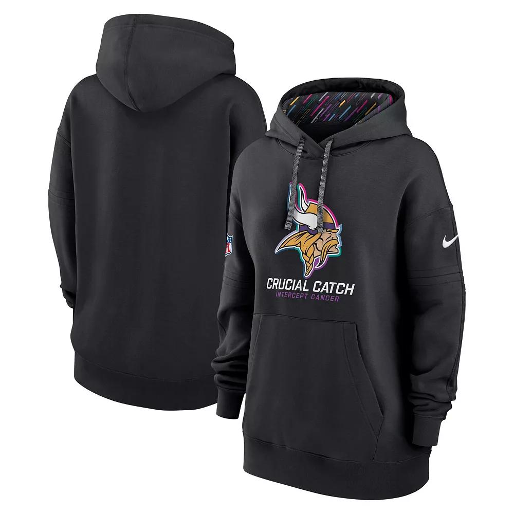 Women's Nike  Black Minnesota Vikings 2024 NFL Crucial Catch Club Pullover Hoodie, Size: XS Product Image
