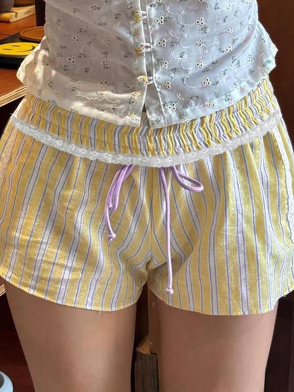 Striped Print Shorts Product Image