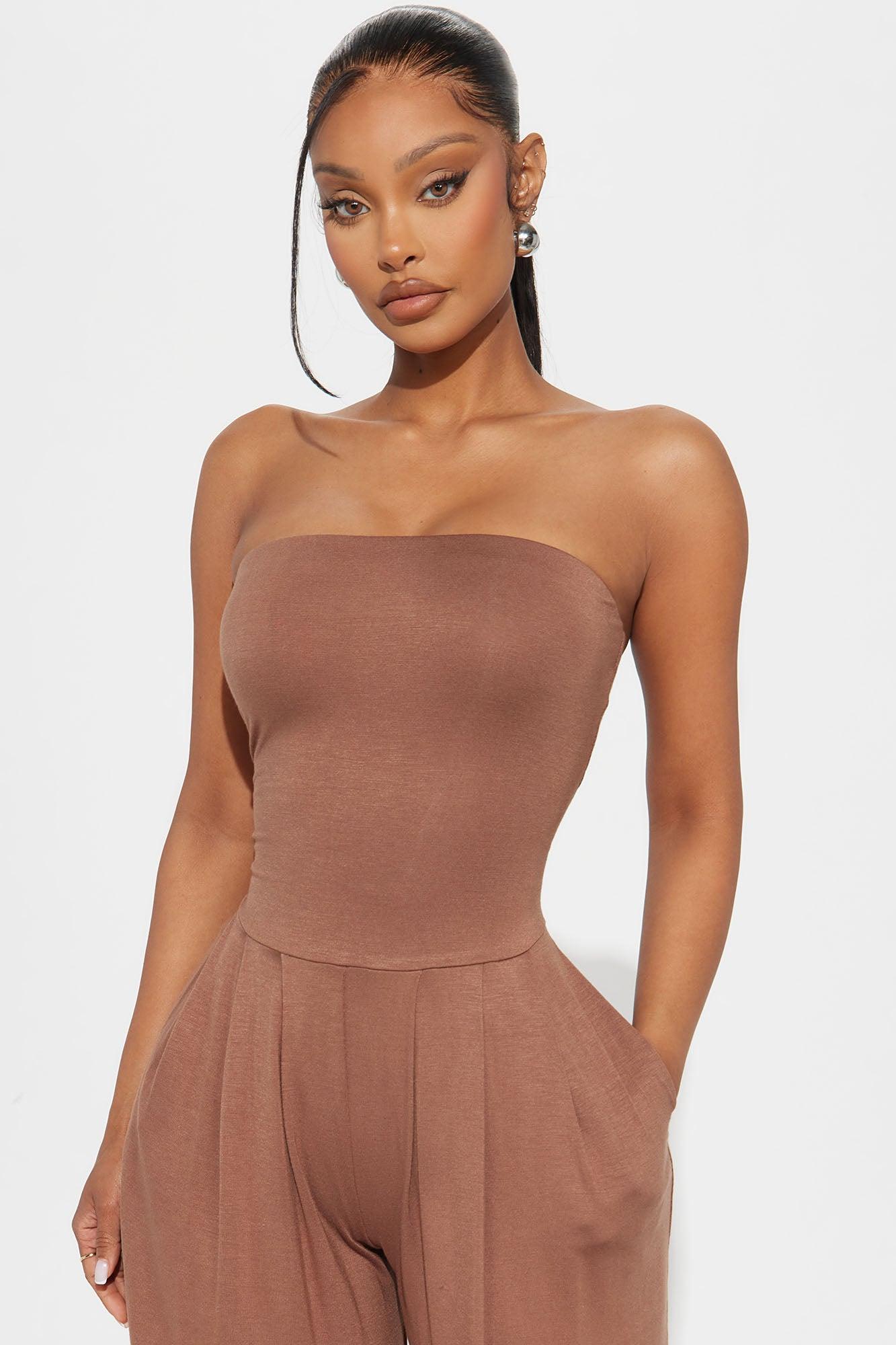 Snuggle Up Jumpsuit Set - Brown Product Image