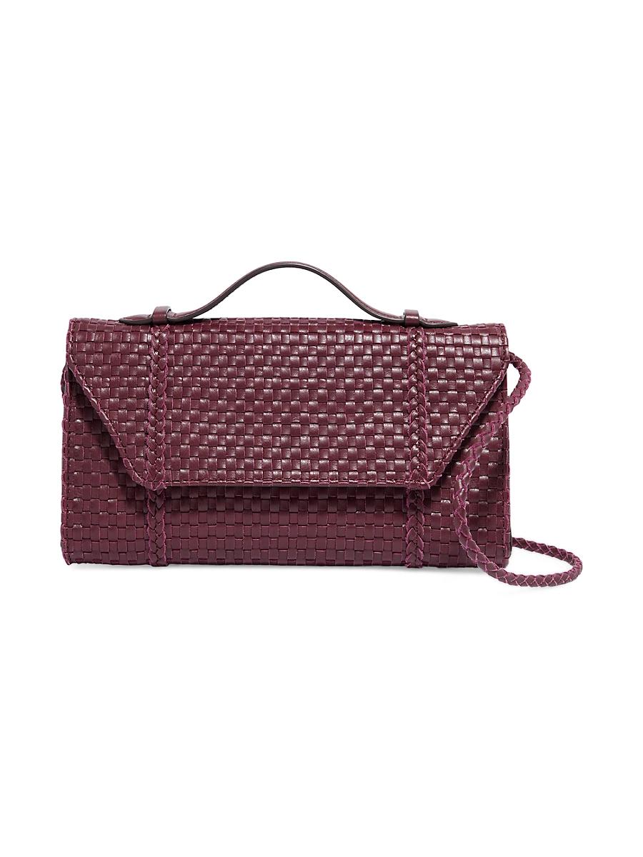 Womens Chelsea Leather Woven Convertible Clutch Product Image