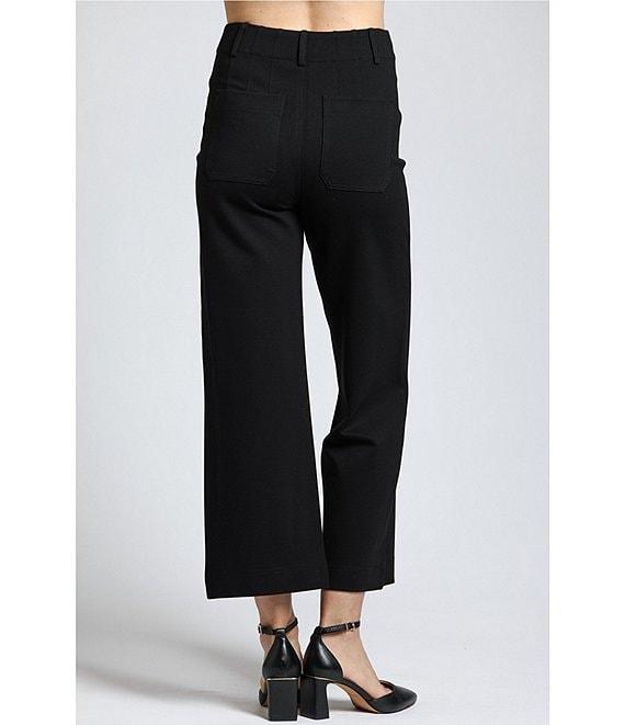 APNY Ponte High Rise Wide Leg Cropped Pants Product Image