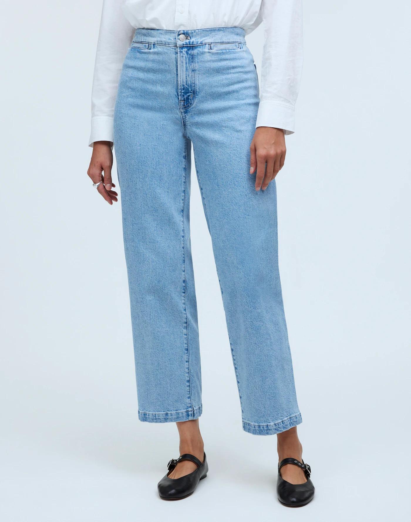 The Petite Emmett Wide-Leg Crop Jean: Welt Pocket Edition Product Image