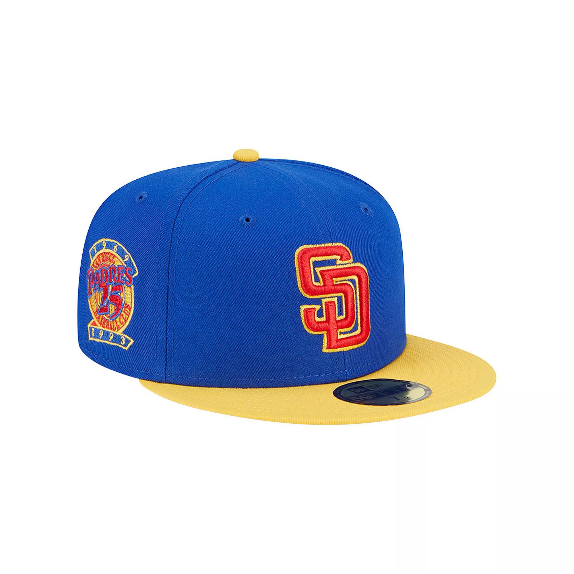 Men's New Era Royal/Yellow San Diego Padres Empire 59FIFTY Fitted Hat,  Product Image