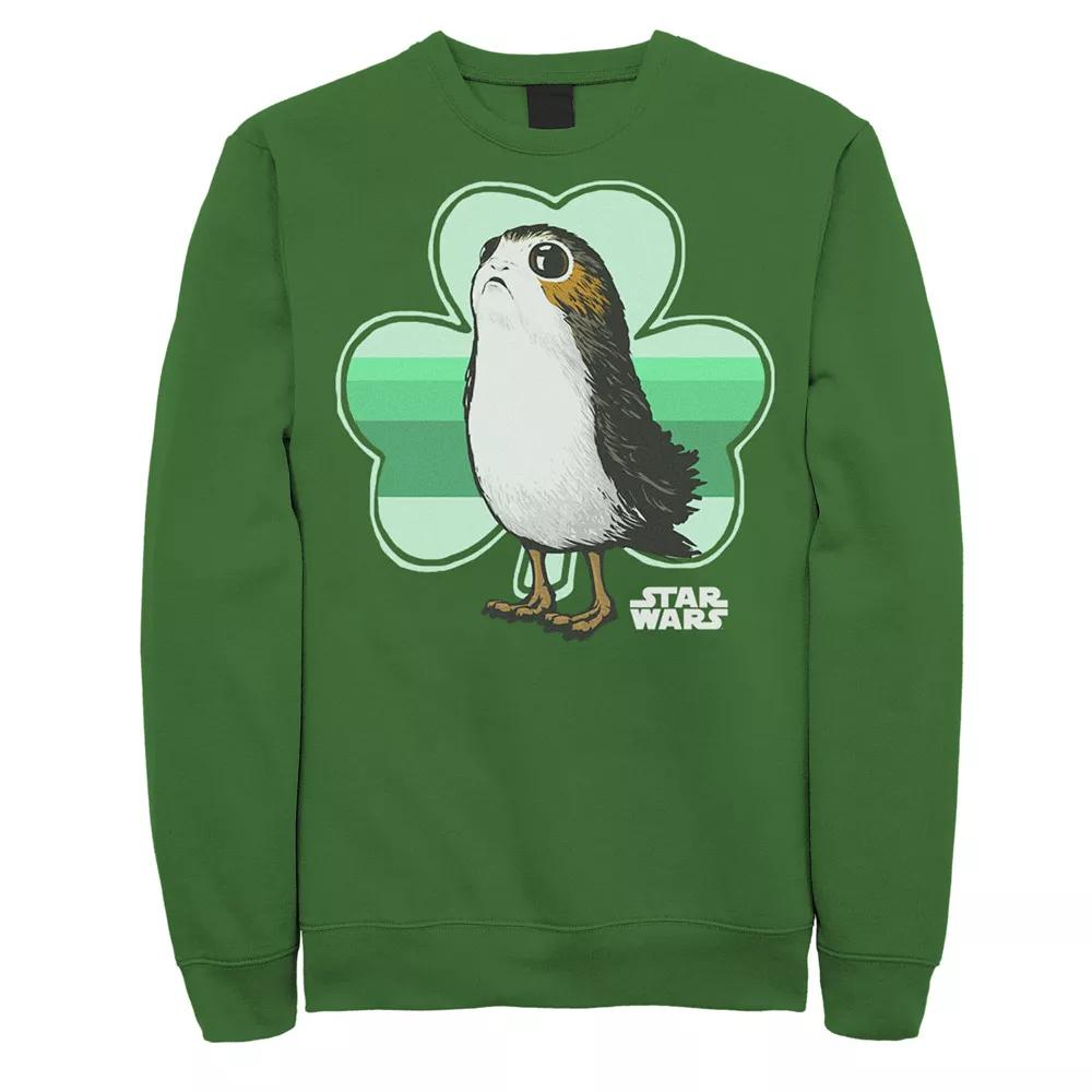 Men's Star Wars Porg Clover Saint Patrick's Day Sweatshirt, Size: XL, Kelly Product Image