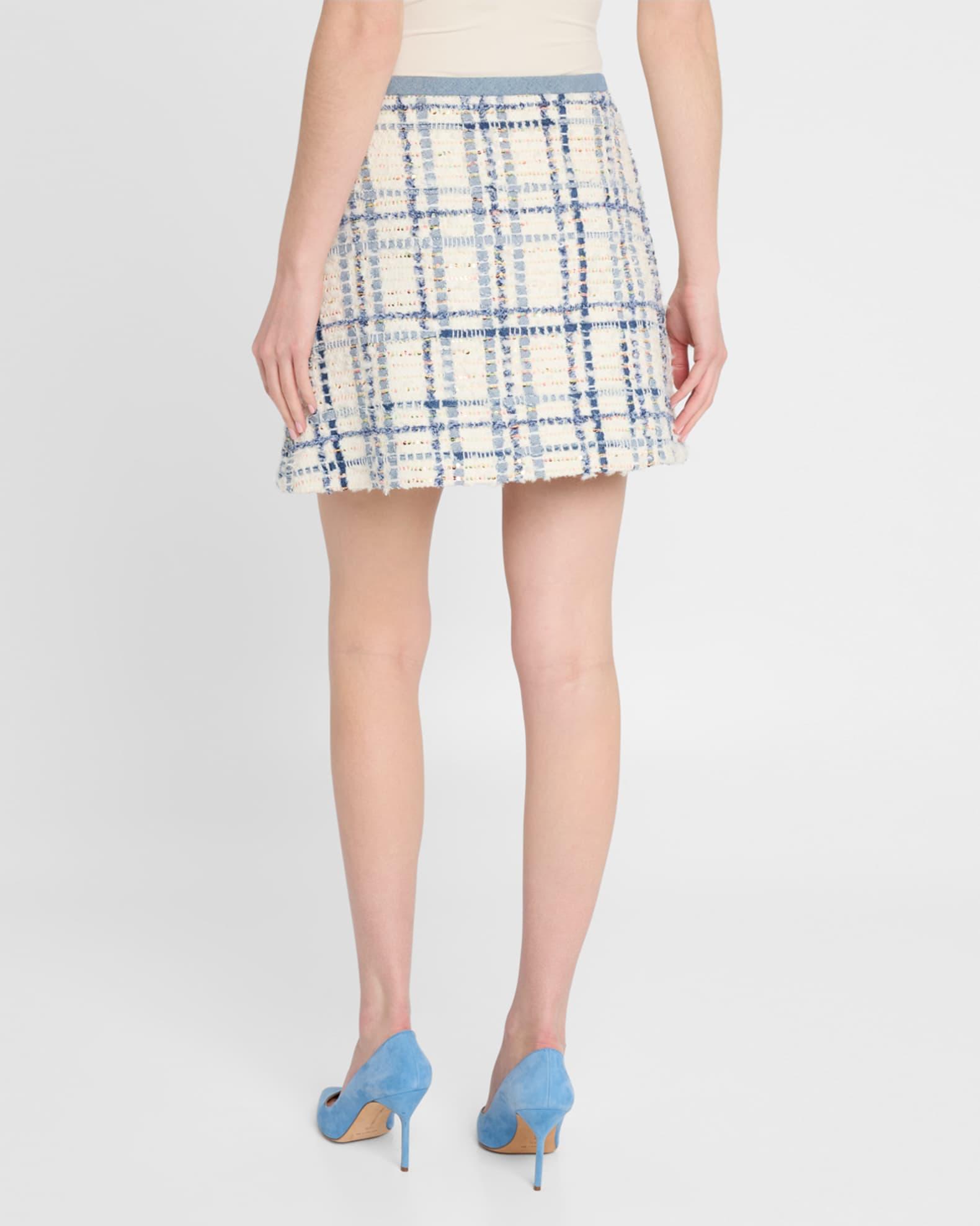 Wool-Blend Paillette Tweed Mini Skirt Product Image