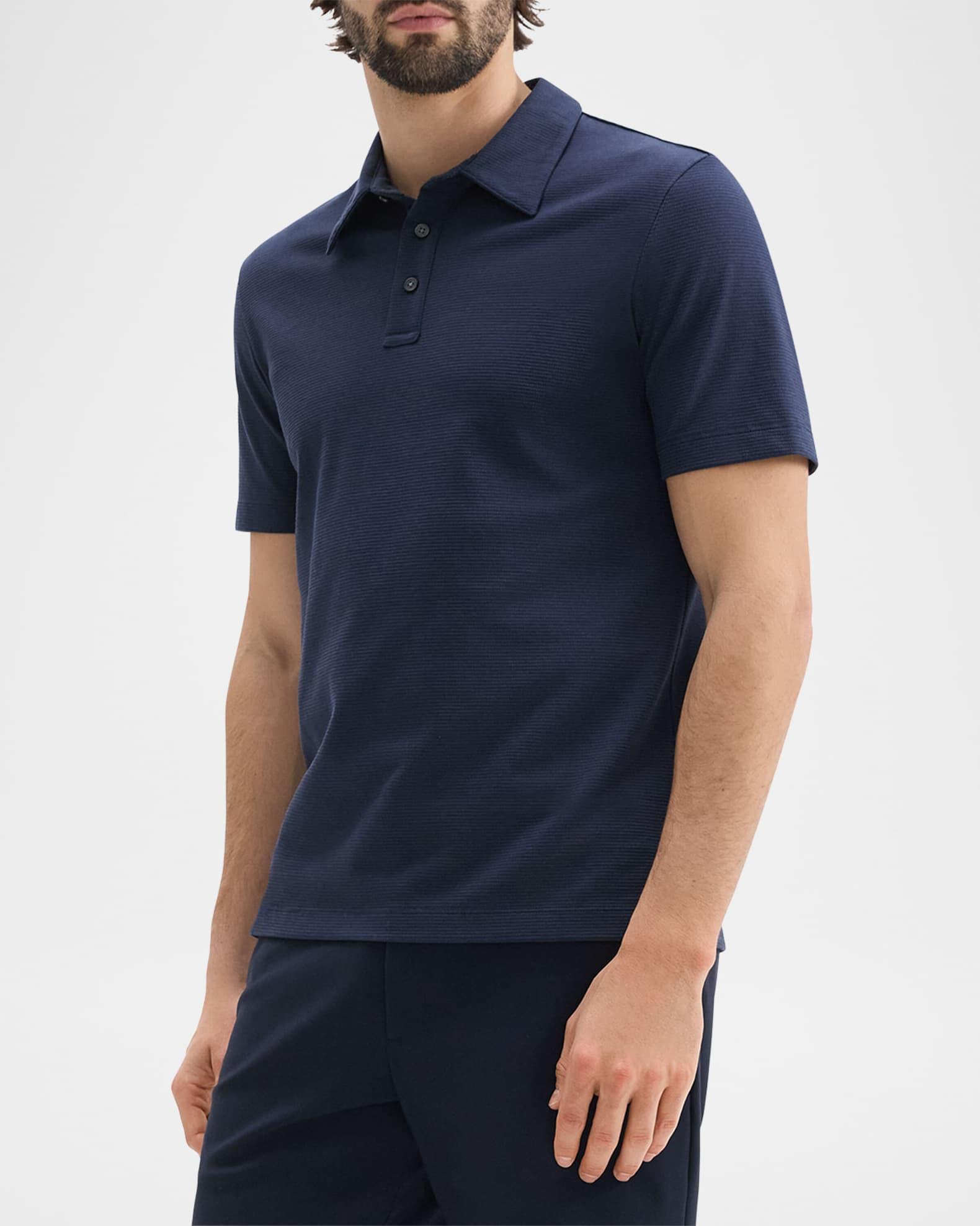 Men's Striped Cotton-Blend Polo Shirt Product Image
