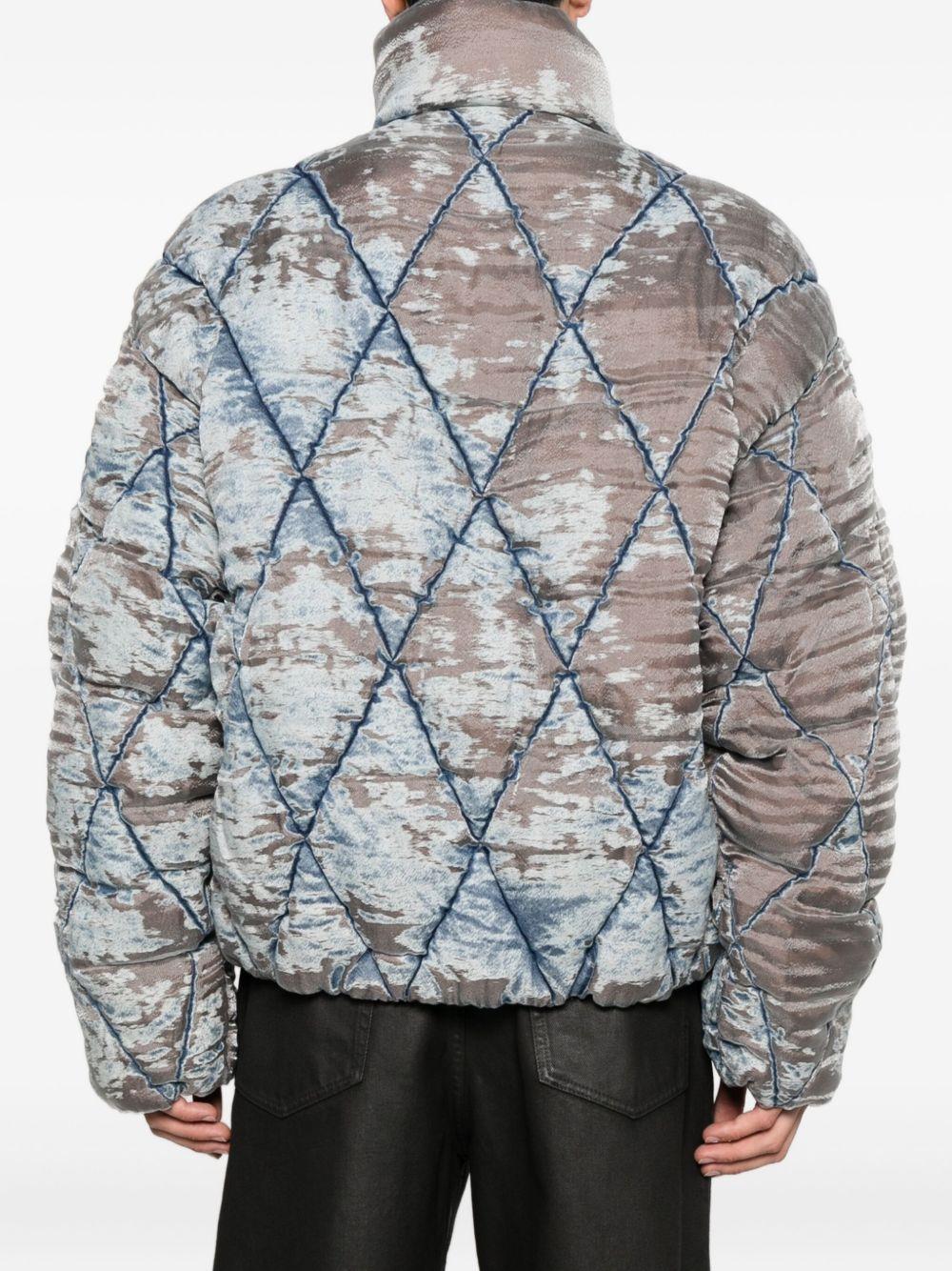faded-denim quilted jacket Product Image