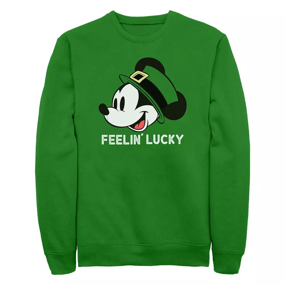 Disney's Mickey Mouse Feelin' Lucky Men's Graphic Fleece, Size: XL, Kelly Product Image
