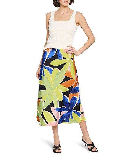 NIC + ZOE Woven Mega Blooms Slip Skirt Product Image