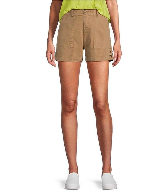 Westbound High Rise Utility Pocket Cuffed Shorts Product Image
