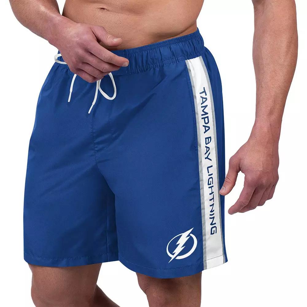 Men's G-III Sports by Carl Banks Blue Tampa Bay Lightning Streamline Volley Swim Trunks,  Product Image