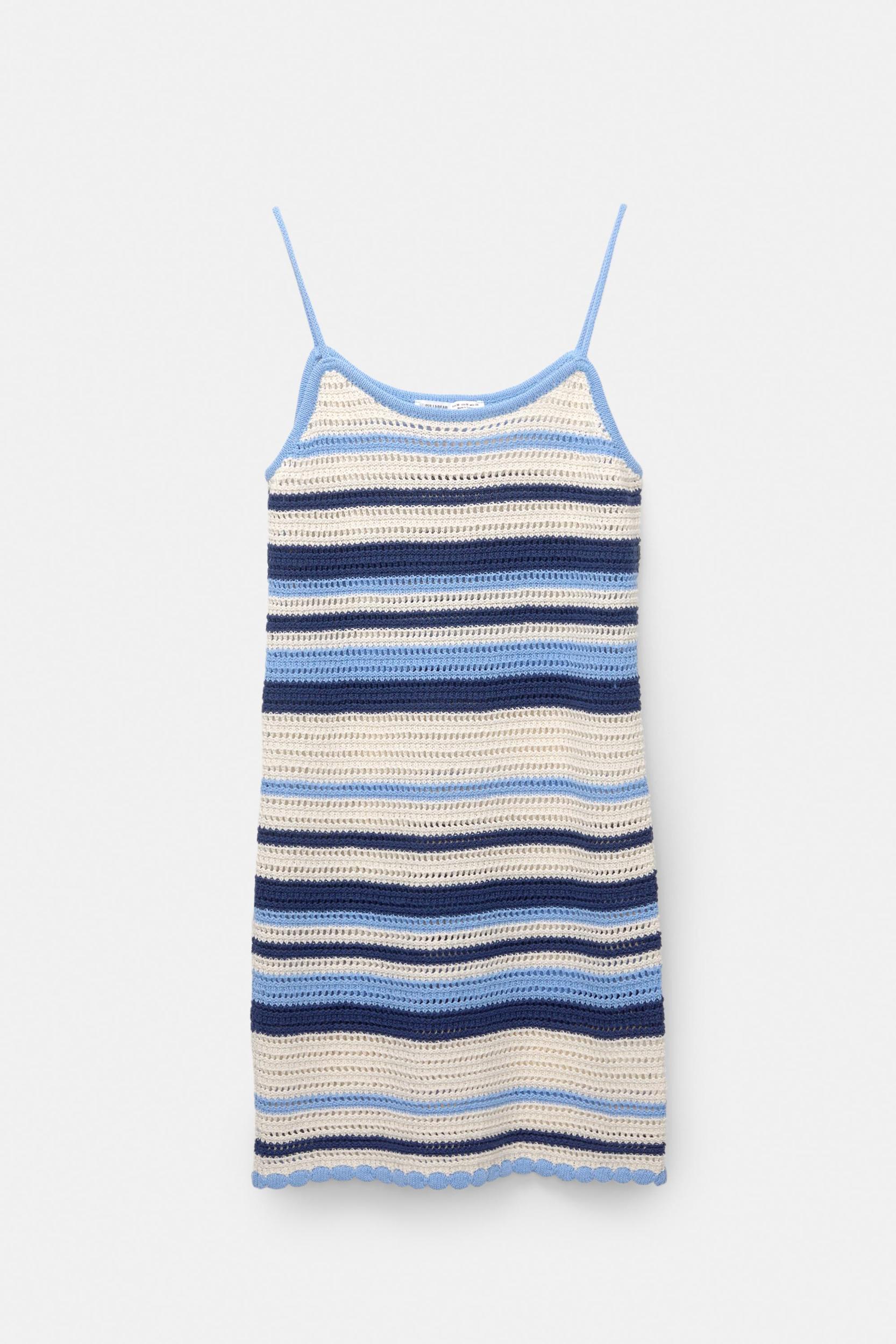 Striped crochet dress Product Image
