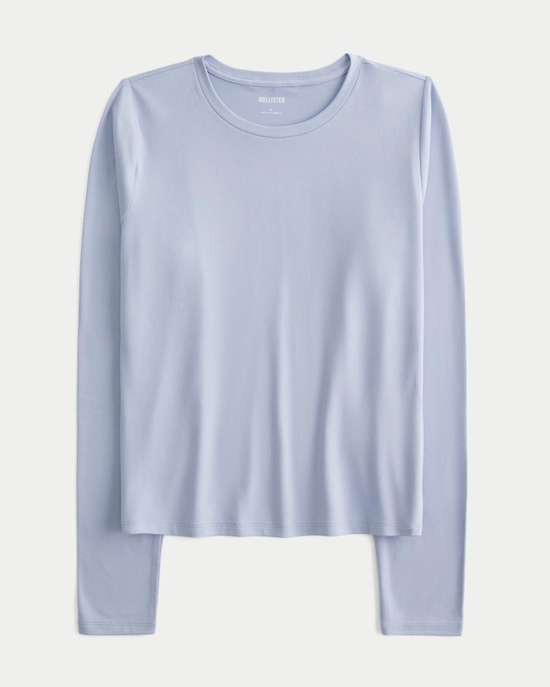 Soft Stretch Seamless Fabric Crew Top Product Image