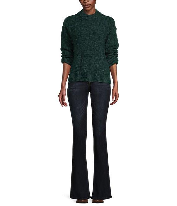 Democracy Long Sleeve Double Banded Round Neck Sweater Product Image