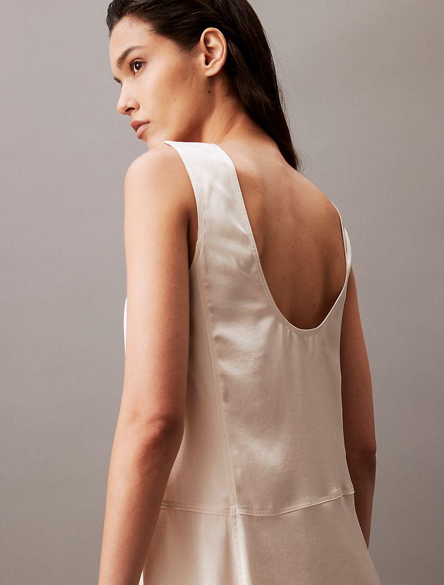 Crushed Satin Maxi Dress Product Image