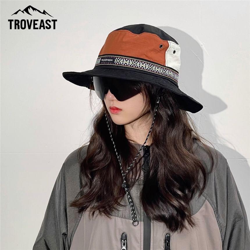 Patterned Color Block Bucket Hat Product Image